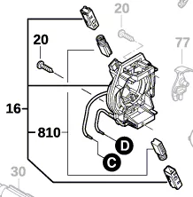 Couronne porte balais réf. 2 609 007 426 BOSCH